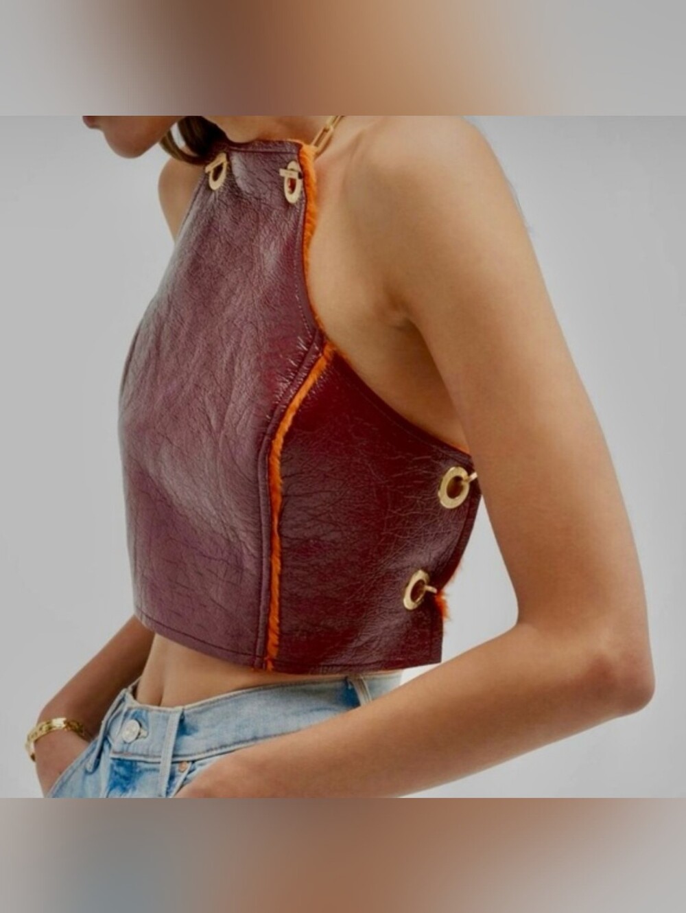 cult gaia Neela Crop Top XL NWT